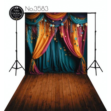 Backdrop dark curtain stars 3583