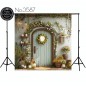 Backdrop decorated door flowers 3587