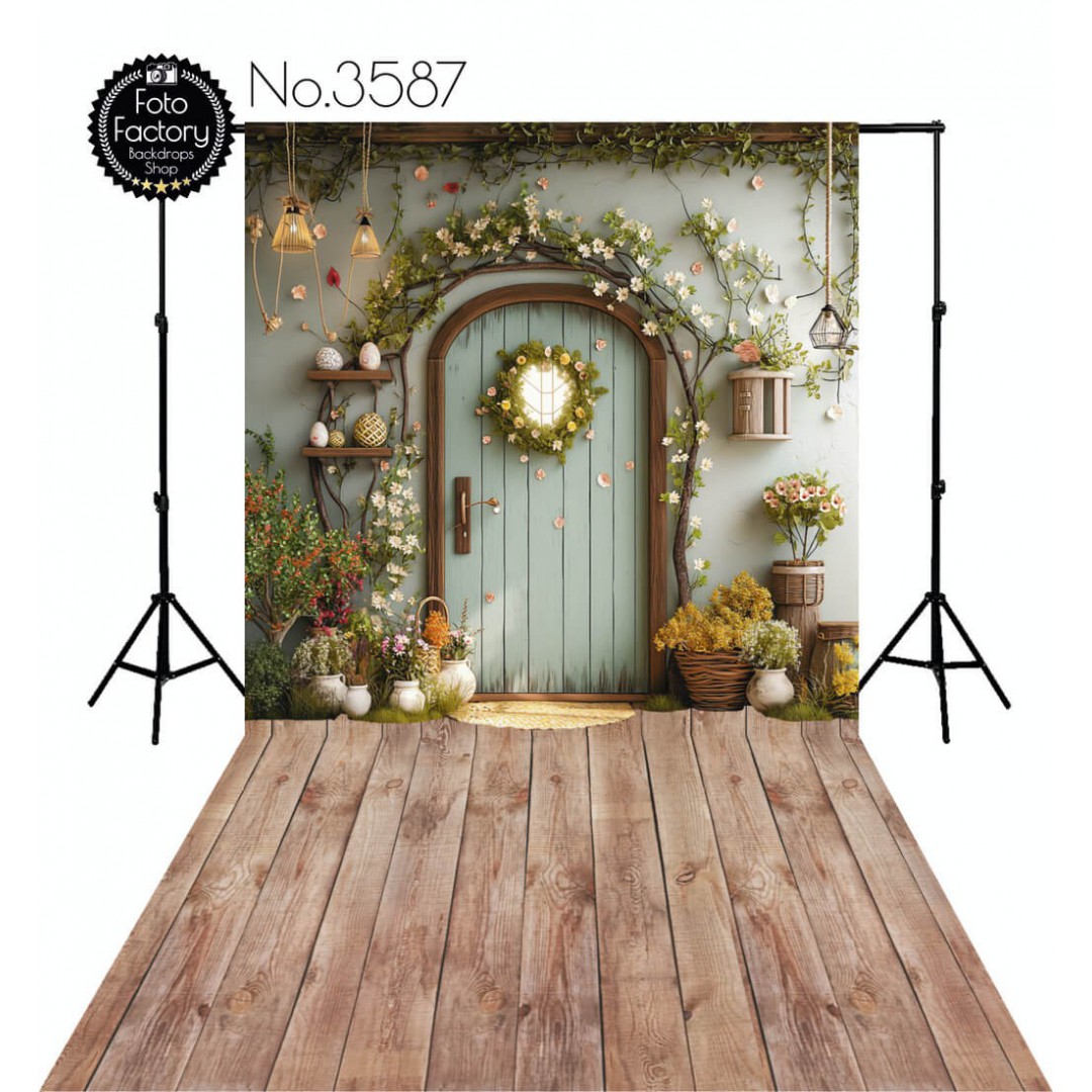 Backdrop decorated door flowers 3587