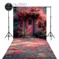 Backdrop pink decorated door 3590