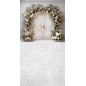 Backdrop white door garland 3591