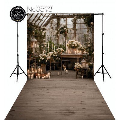 Backdrop flower arbor candles 3593