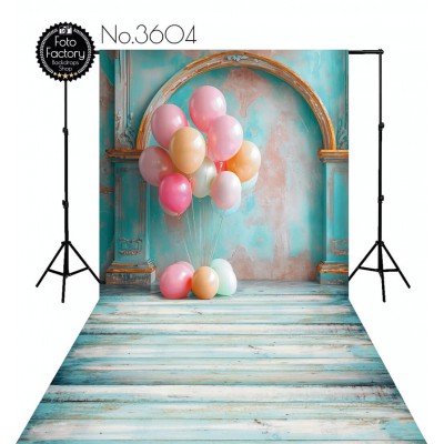 Backdrop rustic columns balloons 3604