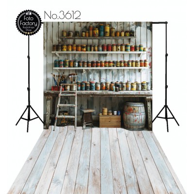 Backdrop wooden painting studio 3612