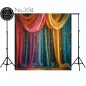 Backdrop colorful curtains stars 3614