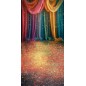 Backdrop colorful curtains stars 3614