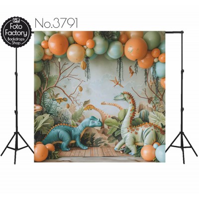 Backdrop dinosaurs leaves decoration 3791