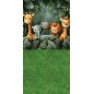 Backdrop cartoon animals leaves 3794