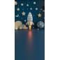 Backdrop cartoon rocket space 3795