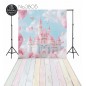 Backdrop fairytale pink castle 3805