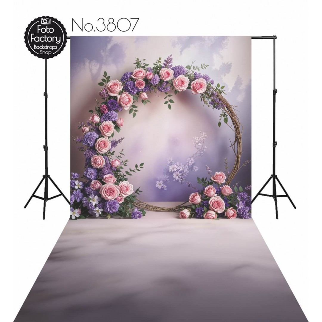 Backdrop purple flower garland 3807