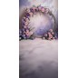 Backdrop purple flower garland 3807