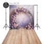 Backdrop purple flower garland 3808