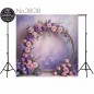 Backdrop purple flower garland 3808