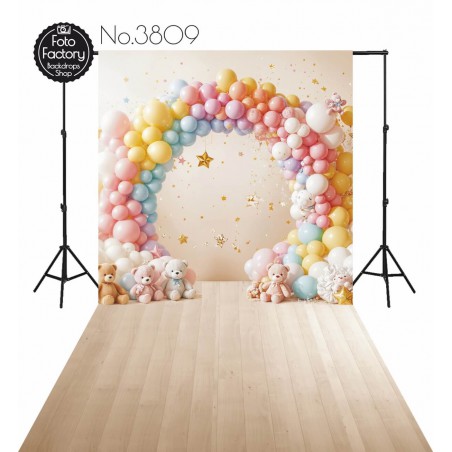 Backdrop colorful balloon garland 3809