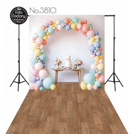 Backdrop balloon garland wedding photography 3810