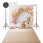 Backdrop teddy bears balloon garland 3813