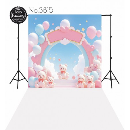 Backdrop teddy bears colorful decorations 3815