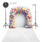 Backdrop colorful flower garland 3817