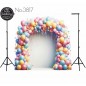 Backdrop colorful flower garland 3817