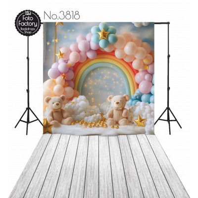 Backdrop teddy bears colorful decorations 3818