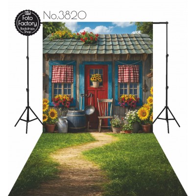 Backdrop wooden country cottage 3820