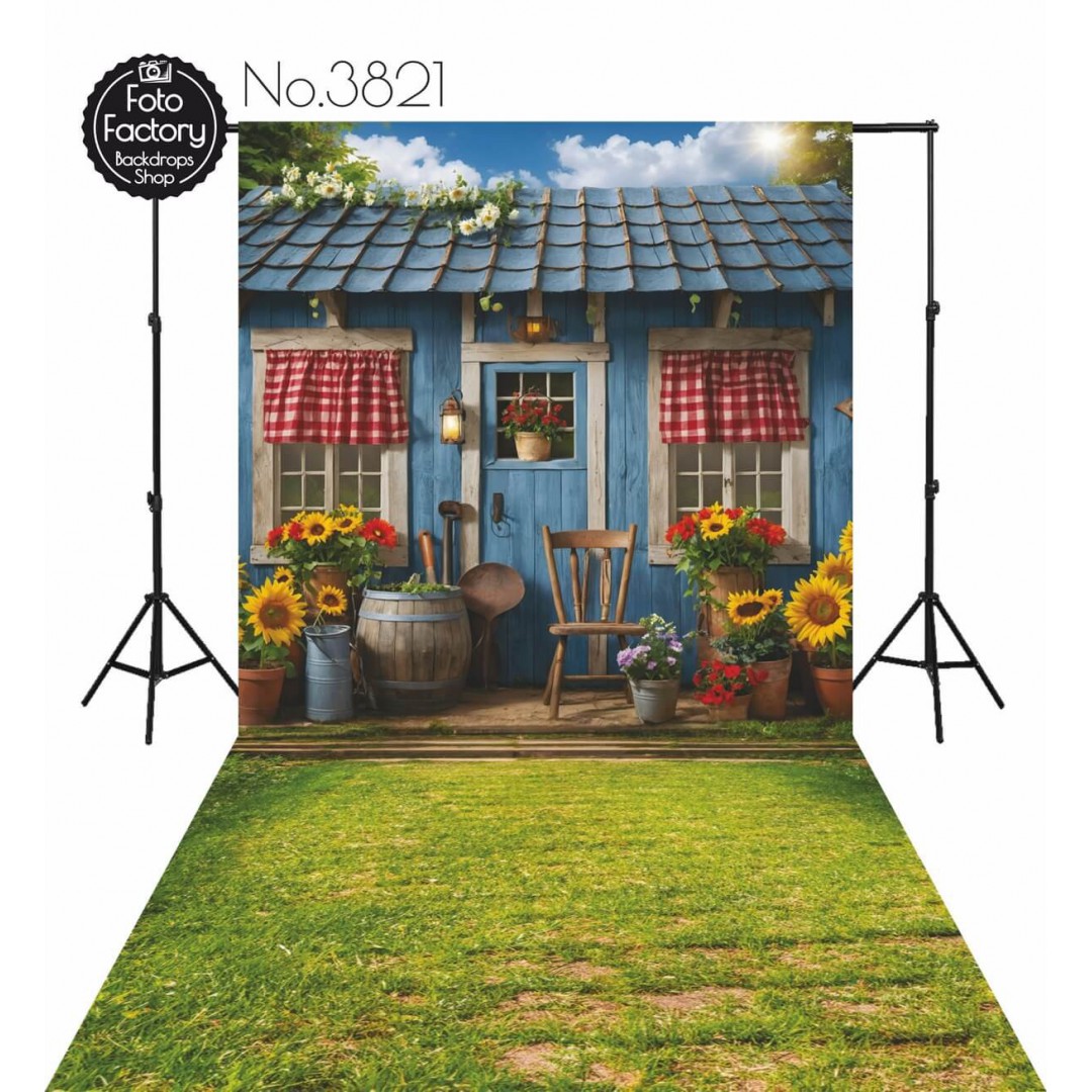 Backdrop wooden country cottage 3821