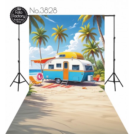 Backdrop beach caravan 3828