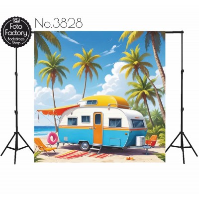 Backdrop beach caravan 3828