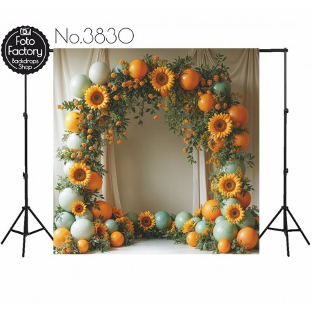 Backdrop balloon flower garland 3830