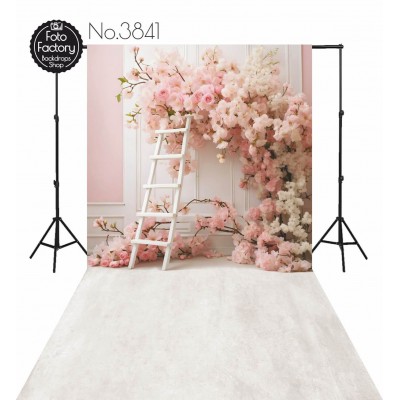 Backdrop pink flowers wall decoration 3841