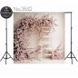 Backdrop pink flowers wall decoration 3842