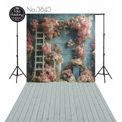 Backdrop pink flowers wall decoration 3843