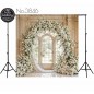 Backdrop bright flowers window decoration 3846