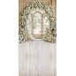 Backdrop bright flowers window decoration 3846