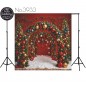 Backdrop Christmas baubles lights decorations 3933