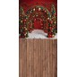 Backdrop Christmas baubles lights decorations 3933