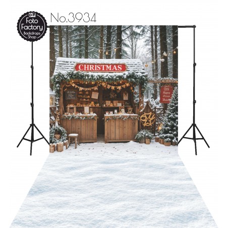 Backdrop Christmas wooden booth 3934