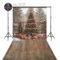 Backdrop Christmas Christmas tree gifts terrace 3935