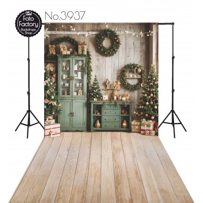 Backdrop Christmas green furniture decorations 3937