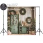 Backdrop Christmas green furniture decorations 3937