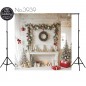 Backdrop Christmas light wooden interior 3939