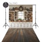 Backdrop Christmas wooden kitchen 3943