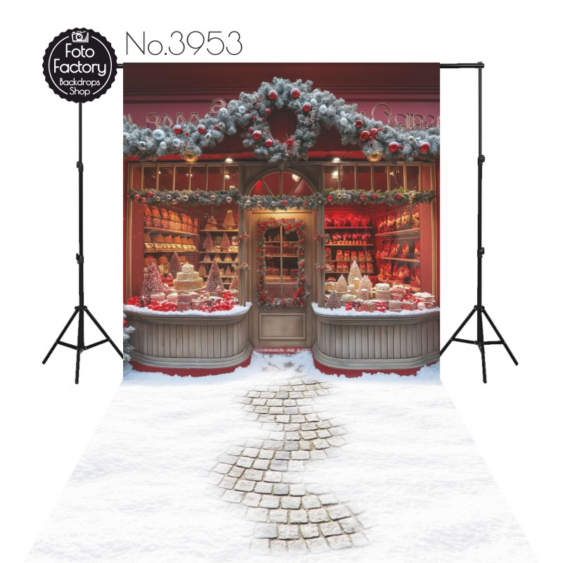 Hintergründe Weihnachten großes Schaufenster Weihnachtsdekoration 3953