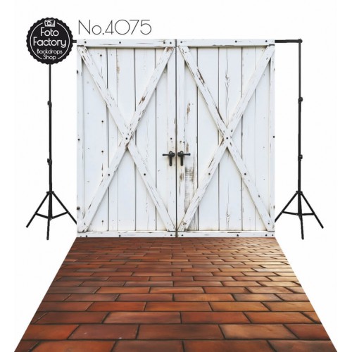 Backdrop white rustic door 4075