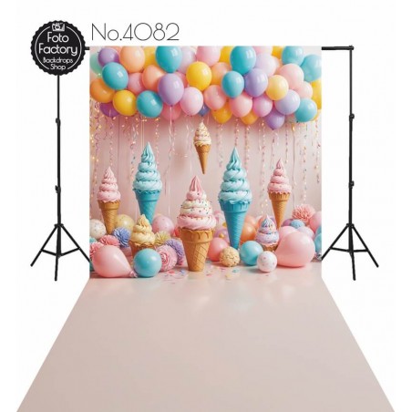 Tło Fotograficzne imprezowe balony lody 4082