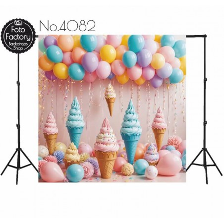 Tło Fotograficzne imprezowe balony lody 4082