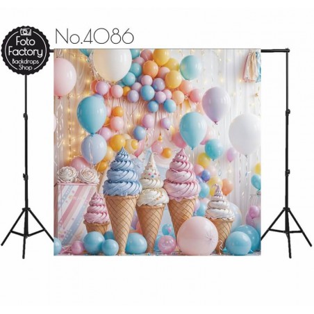 Hintergründe Party Luftballons Eiscreme 4086