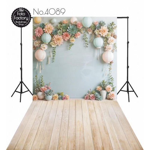 Backdrop floral decoration lanterns 4089