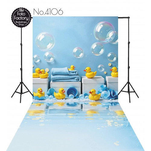 Backdrop ducks for bathing bubbles 4106